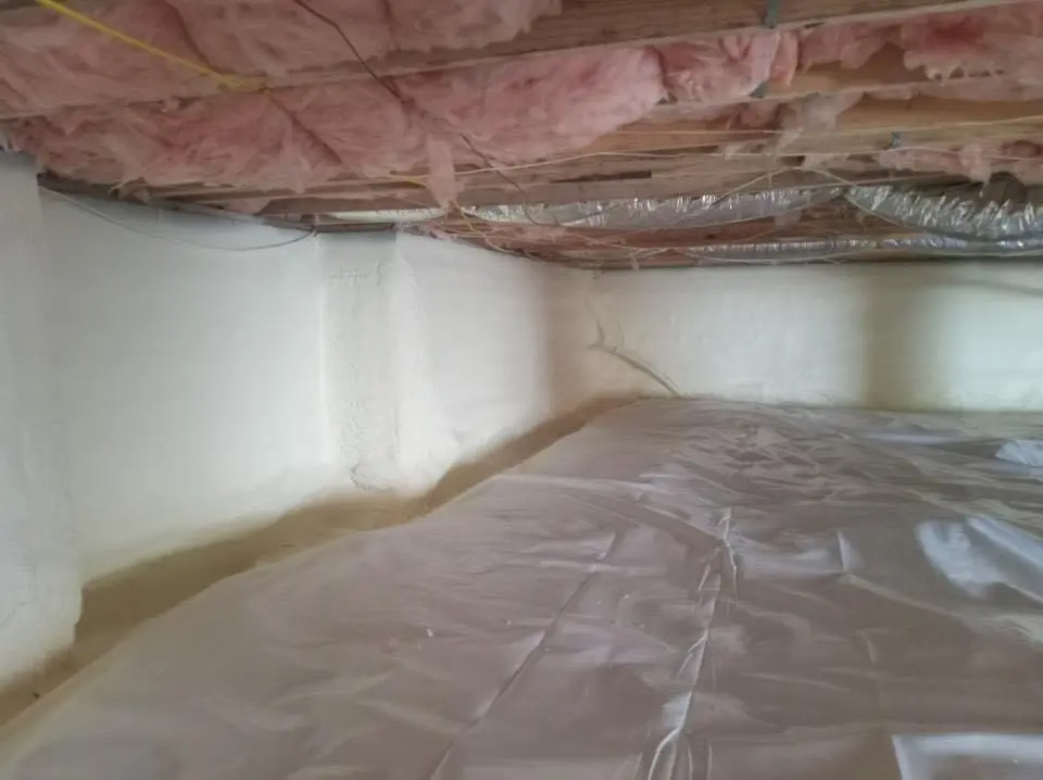 Crawl space encapsulation with closed-cell spray foam for Attic Insulation in Cedarburg